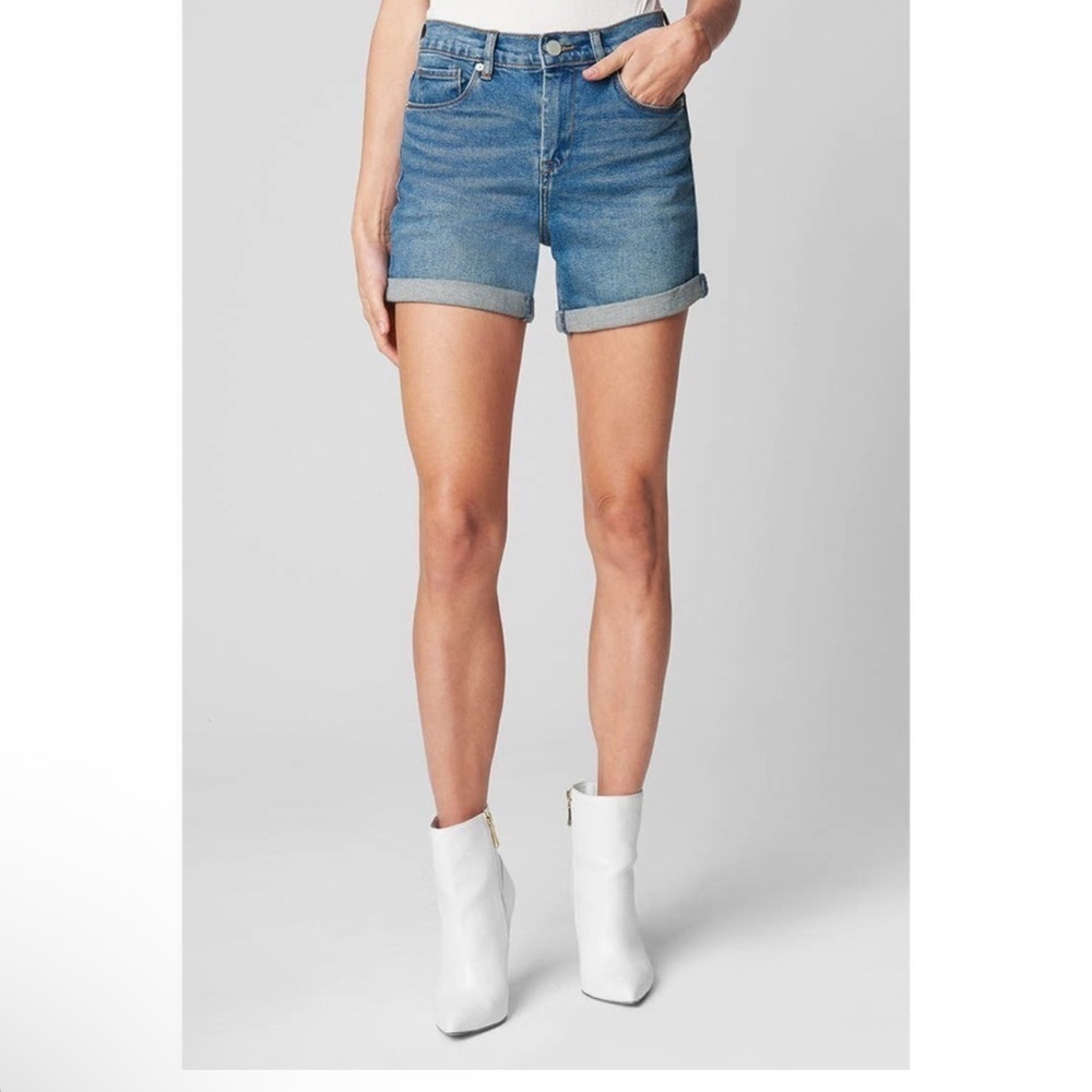 NWT Blank NYC Blue Jean Shorts High-Waisted Cuffed Hem